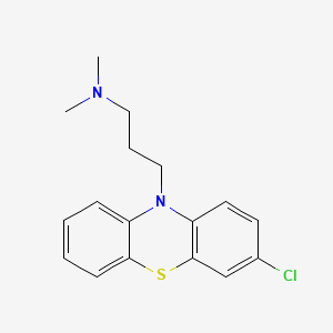 molecular formula C17H19ClN2S B12734912 10H-Phenothiazine-10-propanamine, 3-chloro-N,N-dimethyl- CAS No. 484-19-5