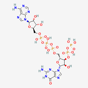 molecular formula C20H29N10O23P5 B12734934 Apppgpp CAS No. 56878-12-7