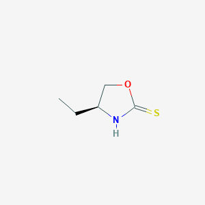 molecular formula C5H9NOS B12734992 (4S)-4-Ethyl-1,3-oxazolidine-2-thione CAS No. 94238-48-9