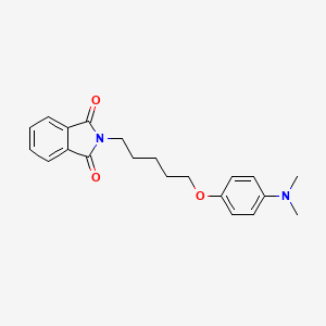 molecular formula C21H24N2O3 B12735008 Phthalimide, N-(5-(p-(dimethylamino)phenoxy)pentyl)- CAS No. 102375-34-8