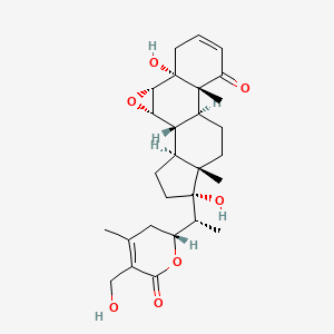 molecular formula C28H38O7 B12735034 27-Hydroxywithanone CAS No. 871949-32-5
