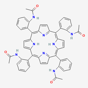molecular formula C52H42N8O4 B12735050 3,1-meso-Tetrakis(2-acetamidophenyl)porphyrin CAS No. 85166-02-5
