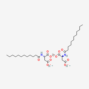 molecular formula C32H56N2O10Zn B12735064 Zinc lauroyl aspartate CAS No. 899426-42-7