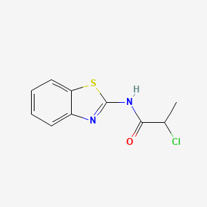 molecular formula C10H9ClN2OS B1273513 N-1,3-苯并噻唑-2-基-2-氯丙酰胺 CAS No. 26608-39-9