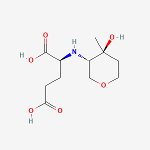 molecular formula C11H19NO6 B12735130 L-Glutamic acid, N-(1,5-anhydro-2,4-dideoxy-3-C-methyl-L-threo-pentitol-2-yl)- CAS No. 134309-96-9
