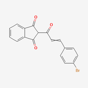 molecular formula C18H11BrO3 B1273519 1H-茚-1,3(2H)-二酮，2-[3-(4-溴苯基)-1-氧代-2-丙烯基]- CAS No. 20926-82-3