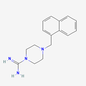 molecular formula C16H20N4 B12735236 1-Piperazinecarboxamidine, 4-(1-naphthylmethyl)- CAS No. 81746-16-9