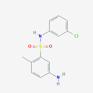 molecular formula C13H13ClN2O2S B1273526 5-氨基-N-(3-氯苯基)-2-甲基苯磺酰胺 CAS No. 326871-18-5