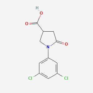 molecular formula C11H9Cl2NO3 B1273535 1-(3,5-Dichlorophenyl)-5-oxopyrrolidine-3-carboxylic acid CAS No. 91064-26-5