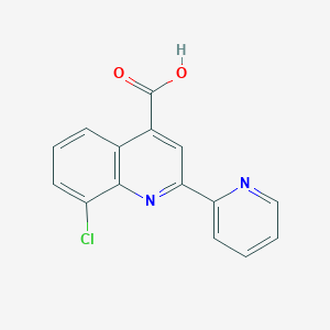 molecular formula C15H9ClN2O2 B1273540 8-Chloro-2-pyridin-2-ylquinoline-4-carboxylic acid CAS No. 52413-50-0