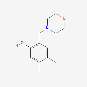 molecular formula C13H19NO2 B12735516 Phenol, 4,5-dimethyl-2-(morpholinomethyl)- CAS No. 60372-42-1
