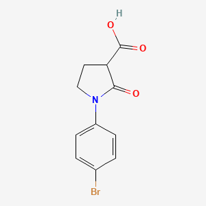 molecular formula C11H10BrNO3 B1273554 1-(4-Bromophenyl)-2-oxopyrrolidine-3-carboxylic acid CAS No. 226881-07-8