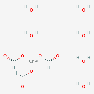 molecular formula C3H15CrO12 B12735569 Chromic formate hexahydrate CAS No. 81002-10-0