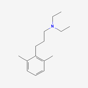 molecular formula C15H25N B12735644 Propylamine, N,N-diethyl-3-(2,6-xylyl)- CAS No. 97021-64-2