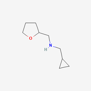 molecular formula C9H17NO B1273566 N-(Cyclopropylmethyl)-N-(tetrahydro-2-furanylmethyl)amine CAS No. 356539-57-6