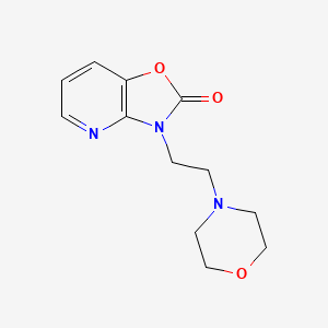 molecular formula C12H15N3O3 B12735699 Oxazolo(4,5-b)pyridin-2(3H)-one, 3-(2-(4-morpholinyl)ethyl)- CAS No. 139774-80-4