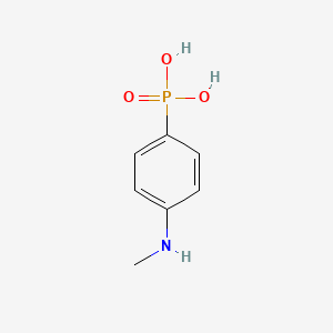 molecular formula C7H10NO3P B12735738 Phosphonic acid, (p-methylaminophenyl)- CAS No. 102450-25-9