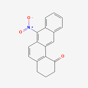 molecular formula C18H13NO3 B12735760 1-Keto-7-nitrotetrahydrobenz(a)anthracene CAS No. 272438-30-9