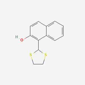 molecular formula C13H12OS2 B1273597 1-(1,3-Dithiolan-2-Yl)-2-Naphthol CAS No. 261704-36-3