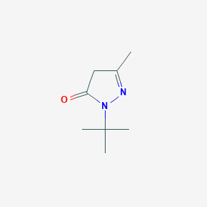 molecular formula C8H14N2O B1273599 2-(tert-butyl)-5-methyl-2,4-dihydro-3H-pyrazol-3-one CAS No. 132214-71-2
