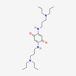 molecular formula C24H44N4O2 B12736074 p-Benzoquinone, 2,5-bis((3-(dipropylamino)propyl)amino)- CAS No. 113687-35-7