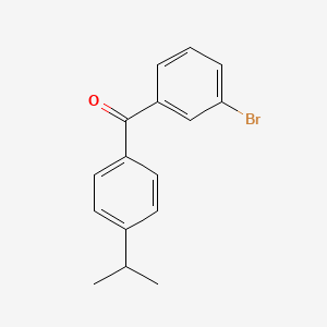 molecular formula C16H15BrO B1273608 3-Bromo-4'-iso-propylbenzophenone CAS No. 844879-27-2