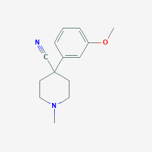 molecular formula C14H18N2O B127361 4-(3-甲氧基苯基)-1-甲基哌啶-4-碳腈 CAS No. 5460-79-7
