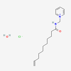 molecular formula C17H29ClN2O2 B12736182 Pyridinium, 1-(10-undecenamidomethyl)-, chloride, hydrate CAS No. 102206-87-1