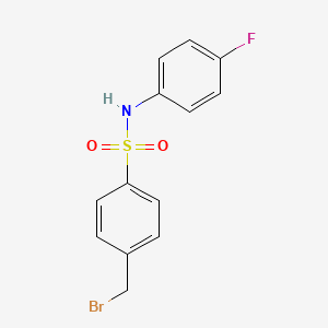 molecular formula C13H11BrFNO2S B1273620 4-(bromomethyl)-N-(4-fluorophenyl)benzenesulfonamide CAS No. 260969-08-2