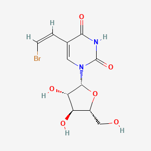 molecular formula C11H13BrN2O6 B12736213 (Z)-1-beta-D-Arabinofuranosyl-5-(2-bromoethenyl)-2,4(1H,3H)-pyrimidinedione CAS No. 134528-32-8