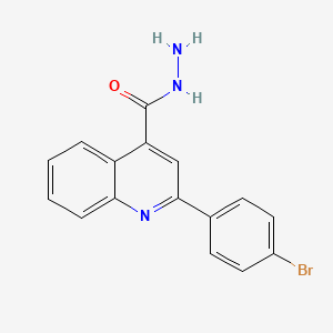 molecular formula C16H12BrN3O B1273625 2-(4-Bromophenyl)quinoline-4-carbohydrazide CAS No. 351899-02-0