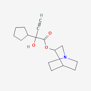 molecular formula C16H23NO3 B12736262 alpha-Ethynylcyclopentaneglycolic acid CAS No. 92956-80-4