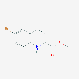 molecular formula C11H12BrNO2 B1273627 Methyl 6-bromo-1,2,3,4-tetrahydroquinoline-2-carboxylate CAS No. 511230-72-1