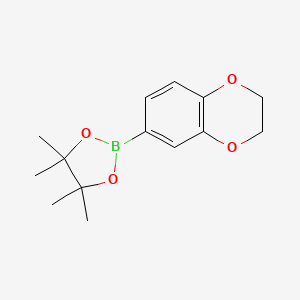 molecular formula C14H19BO4 B1273630 2-(2,3-Dihydrobenzo[b][1,4]dioxin-6-yl)-4,4,5,5-tetramethyl-1,3,2-dioxaborolane CAS No. 517874-21-4