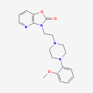 molecular formula C19H22N4O3 B12736329 Oxazolo(4,5-b)pyridin-2(3H)-one, 3-(2-(4-(2-methoxyphenyl)-1-piperazinyl)ethyl)- CAS No. 134337-01-2