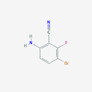 molecular formula C7H4BrFN2 B1273636 6-氨基-3-溴-2-氟苯甲腈 CAS No. 845866-92-4