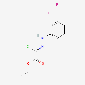 molecular formula C11H10ClF3N2O2 B1273637 Ethyl 2-chloro-2-[[3-(trifluoromethyl)phenyl]hydrazinylidene]acetate 