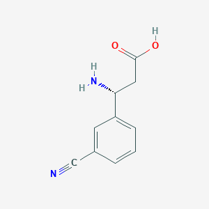 molecular formula C10H10N2O2 B1273643 (R)-3-Amino-3-(3-cyanophenyl)propanoic acid CAS No. 761396-82-1