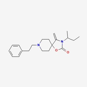 molecular formula C20H28N2O2 B12736436 3-Butyl-4-methylene-8-(2-phenylethyl)-1-oxa-3,8-diazaspiro(4.5)decan-2-one CAS No. 134069-82-2