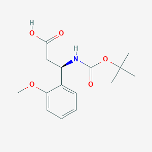 molecular formula C15H21NO5 B1273646 (R)-3-((叔丁氧羰基)氨基)-3-(2-甲氧基苯基)丙酸 CAS No. 500788-85-2