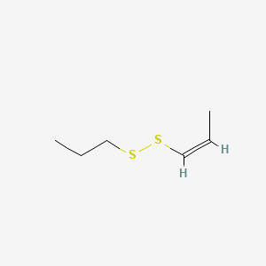 molecular formula C6H12S2 B12736539 1-Propenyl propyl disulfide CAS No. 23838-20-2