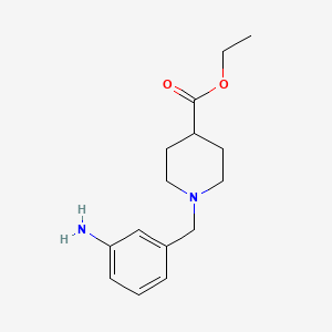 molecular formula C15H22N2O2 B1273654 Ethyl 1-(3-Aminobenzyl)Piperidine-4-Carboxylate CAS No. 306937-22-4