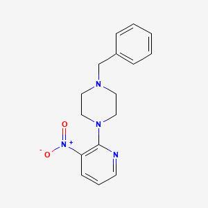 molecular formula C16H18N4O2 B1273655 1-Benzyl-4-(3-nitropyridin-2-yl)piperazine CAS No. 499771-07-2