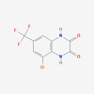 molecular formula C9H4BrF3N2O2 B1273663 5-Bromo-7-(trifluoromethyl)-1,4-dihydroquinoxaline-2,3-dione CAS No. 153504-79-1