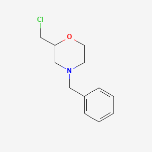 molecular formula C12H16ClNO B1273667 4-Benzyl-2-(chloromethyl)morpholine CAS No. 40987-25-5