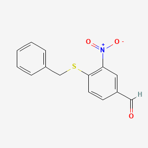 molecular formula C14H11NO3S B1273669 4-(Benzylthio)-3-nitrobenzaldehyde CAS No. 175278-44-1