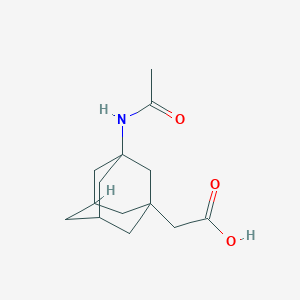 molecular formula C14H21NO3 B1273673 2-(3-乙酰氨基金刚烷-1-基)乙酸 CAS No. 75667-93-5
