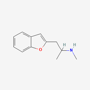 molecular formula C12H15NO B12736740 2-(2-(Methylamino)propyl)benzofuran CAS No. 806596-15-6