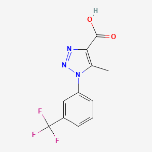 molecular formula C11H8F3N3O2 B1273678 5-methyl-1-[3-(trifluoromethyl)phenyl]-1H-1,2,3-triazole-4-carboxylic acid CAS No. 499771-21-0