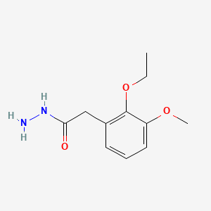 molecular formula C11H16N2O3 B12736803 Acetic acid, (2-ethoxy-3-methoxyphenyl)-, hydrazide CAS No. 99263-30-6